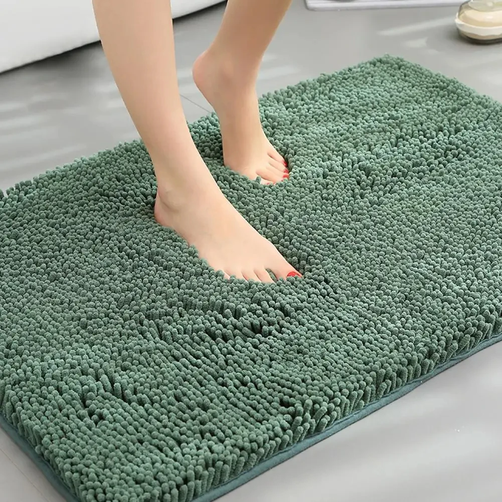 

A1361ZXW Washable Chenille Absorbent Bathroom Floor Mat Rug Carpet Foot Toilet X Kitchen Bedroom 60cm