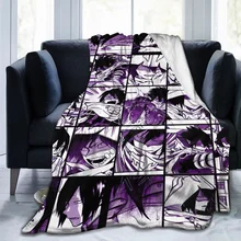 

My Hero Academia Collage Anime Tamaki Amajiki Throw Blanket Fuzzy Warm Throws For Winter Bedding 3D Printing Soft Micro Fleece