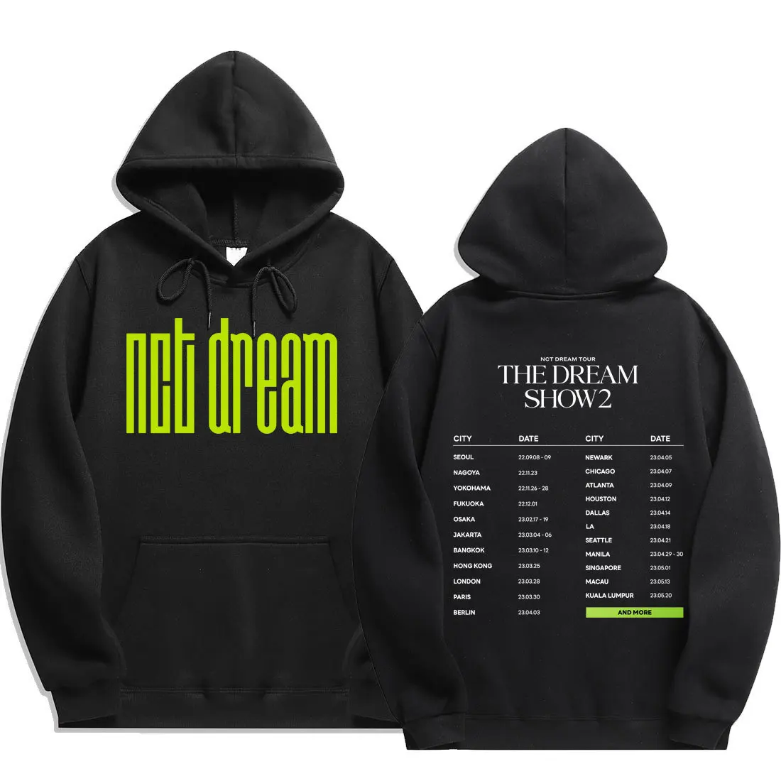 

NCT Dream Tour The DREAM SHOW 2 Hoodie Women Men Hooded Sweatshirt Streetwear Oversized Long Sleeve Pullover Tops KPOP Clothes