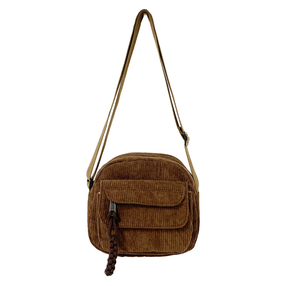 

Women Corduroy Crossbody Bag Casual Multi Layer Shoulder Bag Versatile Phone Purse Satchel Hobo Bag Travel Holiday Purse