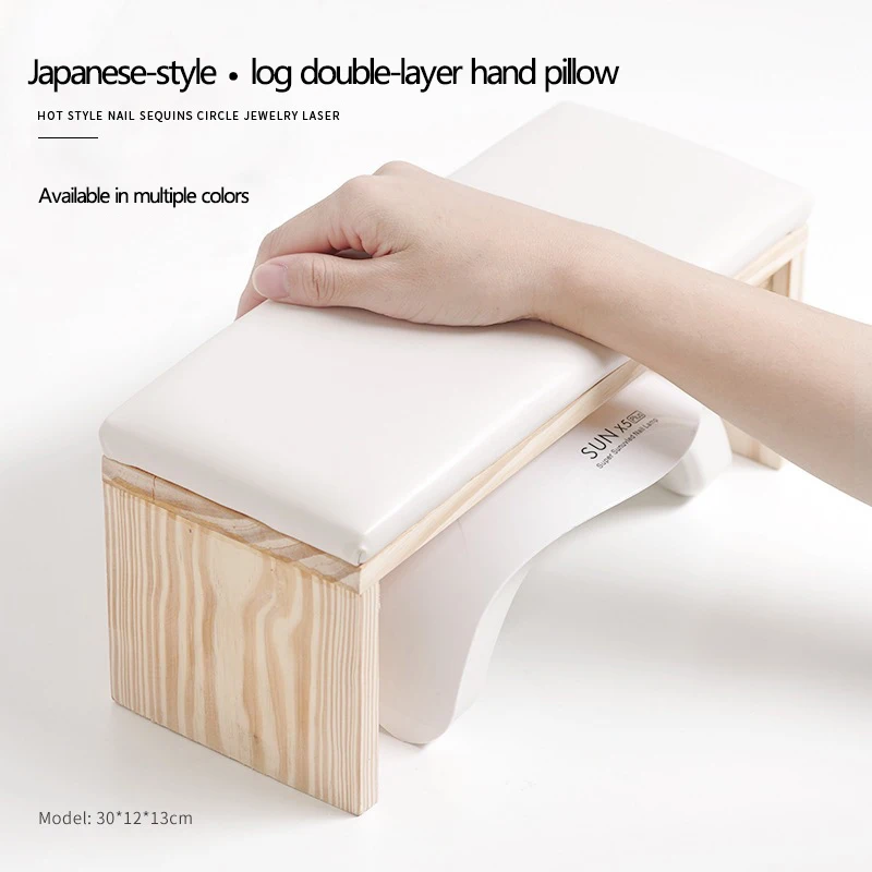 ANGNYA High Quality Solid Wood Nail Art Hand Pillow Manicure Table Hand Cushion Pillow Holder Arm Rests Support Nail Art Stand