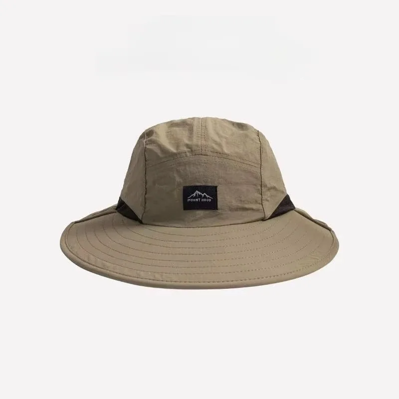 Unisex Summer Wide Brim Waterproof and Quick-drying Panama Caps Outdoor Visor Bucket Hats Mesh Breathable Sun Hat with Neck Flap 5