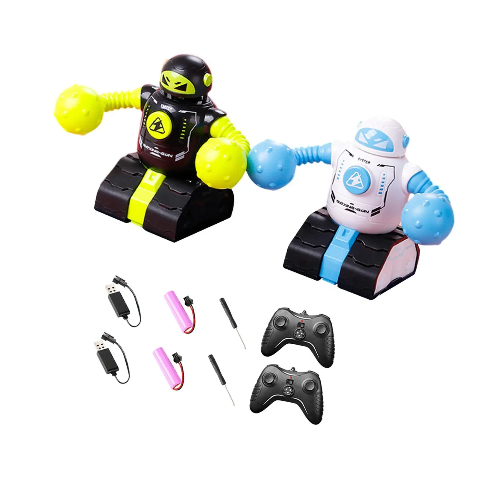 2Pcs RC Boxing Robot Fighting Battle Robots Party Favor with Sound Interactive