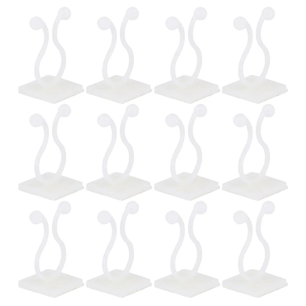 100 Pcs Plant Clips Wall Mount Holder Stick White Resin Climbing Support Indoor