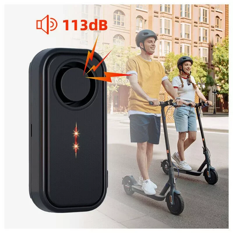 113dB Loud Wireless Bike Alarm with Remote for E-Bikes Motorcycles Scooter Anti-Theft Wireless Alarm Long Range Security