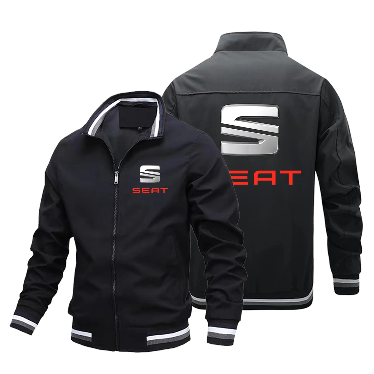 Men's Clothing SEAT Car Jacket Hip-hop Street Trench Coat Motorcycle Men's Waterproof Jacket Cycling Clothing