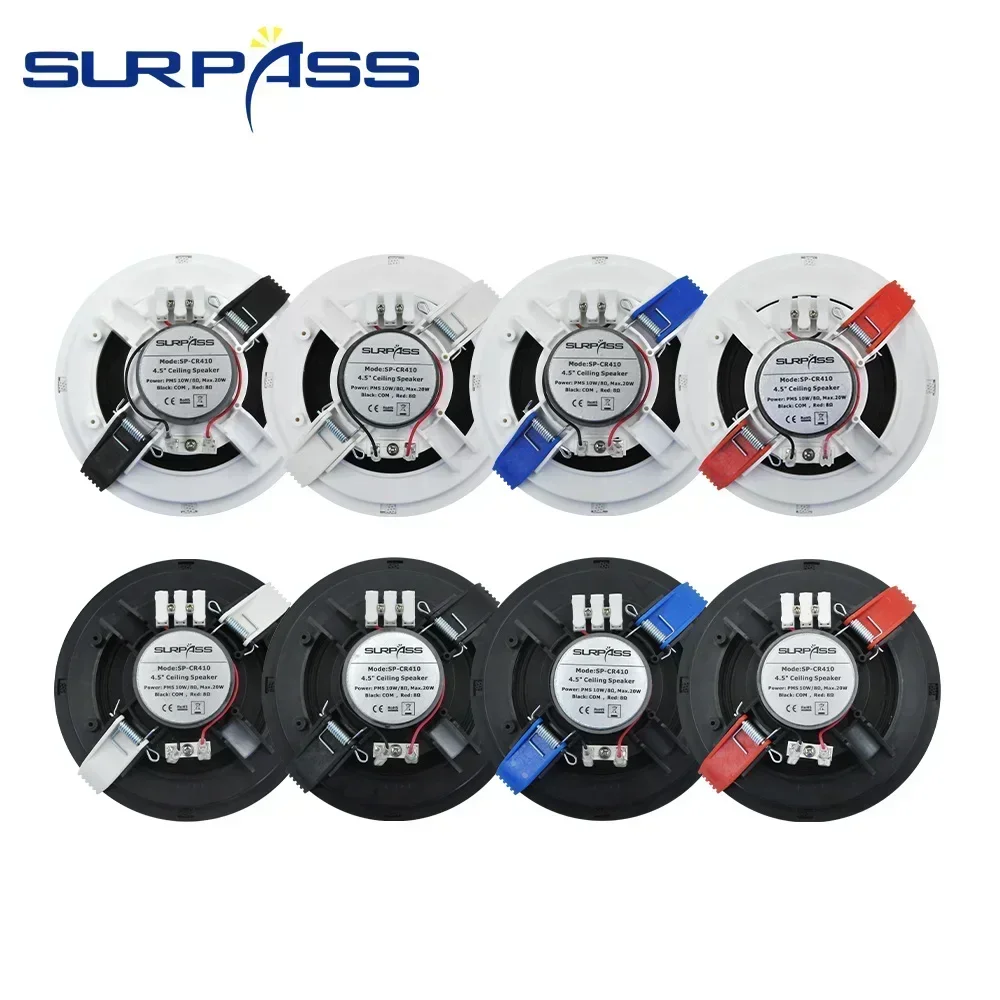 4.5inch 10W Frameless Flush Mount Ceiling Speaker Passive Stereo Home Audio System Full Range Music Loudspeaker Indoor wall ceiling speaker