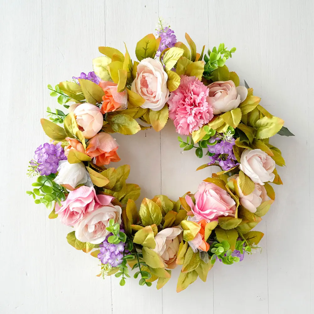 

Искусственная гирлянда, Lintel венок, свадебное праздничное украшение, Розовый венок, искусственный цветок, подвеска, шелковая ткань, цветок, украшение для спальни