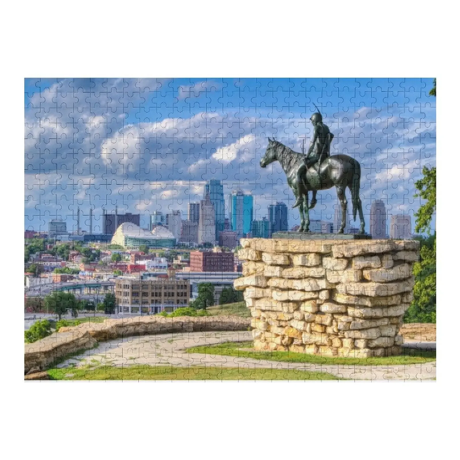 Kansas City Skyline Jigsaw Puzzle Custom Customizeds For Kids Puzzle