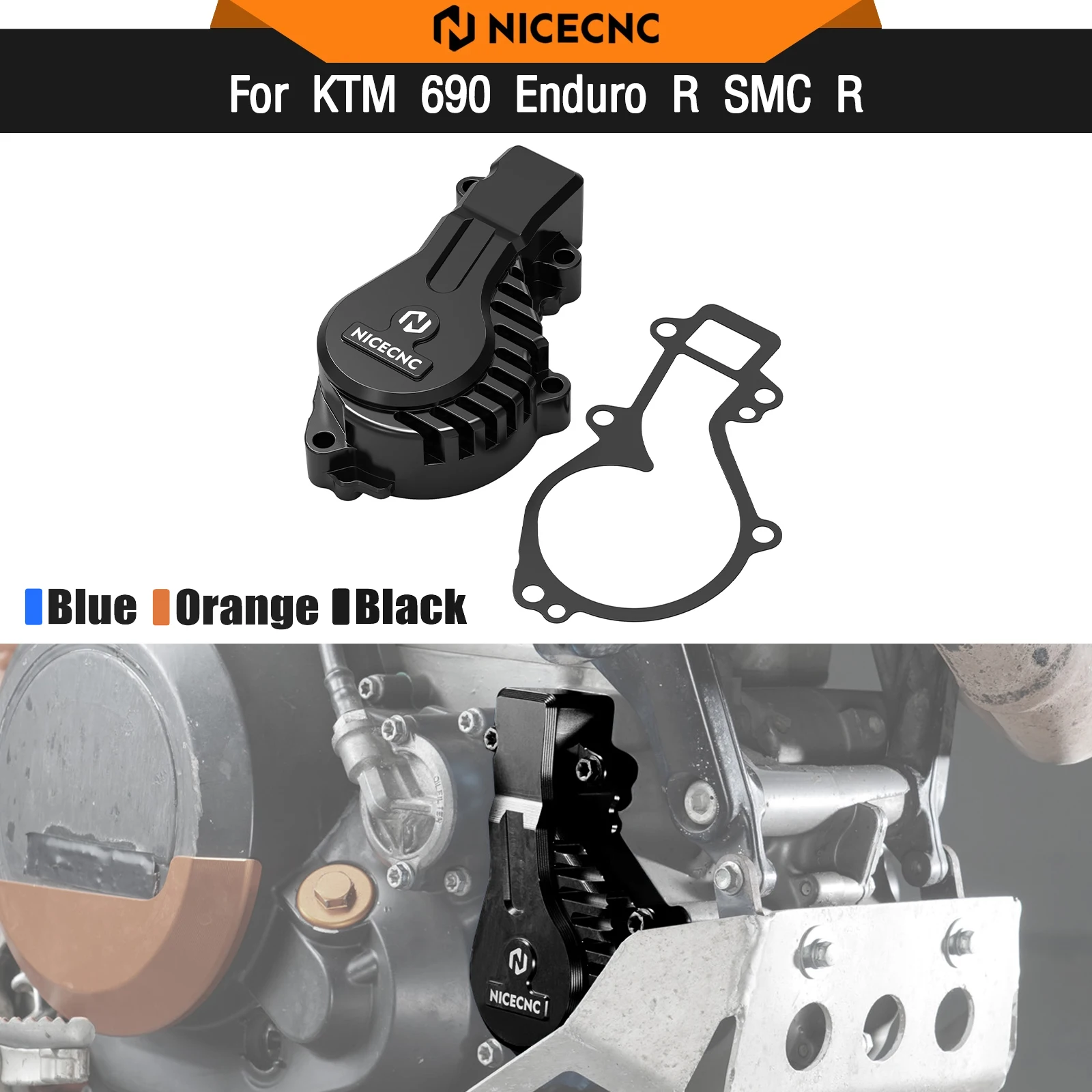 ฝาครอบปั๊มน้ำ สำหรับ KTM 690 Enduro R SMC R ปี 2009–2025, KTM 690 Duke Supermoto R, Husqvarna 701 Enduro, VITPILEN, GasGas ES/SM 700 1