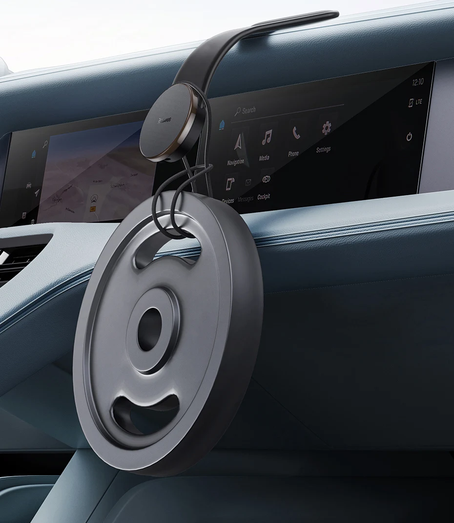Baseus Magnetic Bendable 15W Car Mobile Phone Holder Wireless Charger Phone Holder for iPhone 12-15 Dashborad Center Console