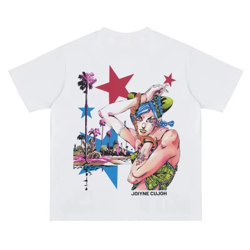 2025 جوجو شريط فارغ شو لون الوزن الثقيل تي شيرت ال...