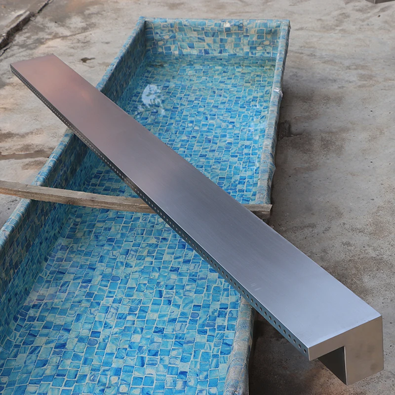 Waterfall Water Feature Stainless Steel Outlet/Pool Courtyard Villa Water Curtain Rain Curtain Swimming Pool Spillway