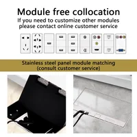 Hidden Inlaid Floor Socket: Ultra-thin Embedded Design Accommodating Multiple USB and EU FR UN US AC Power Outlets 130MM X 200MM 5