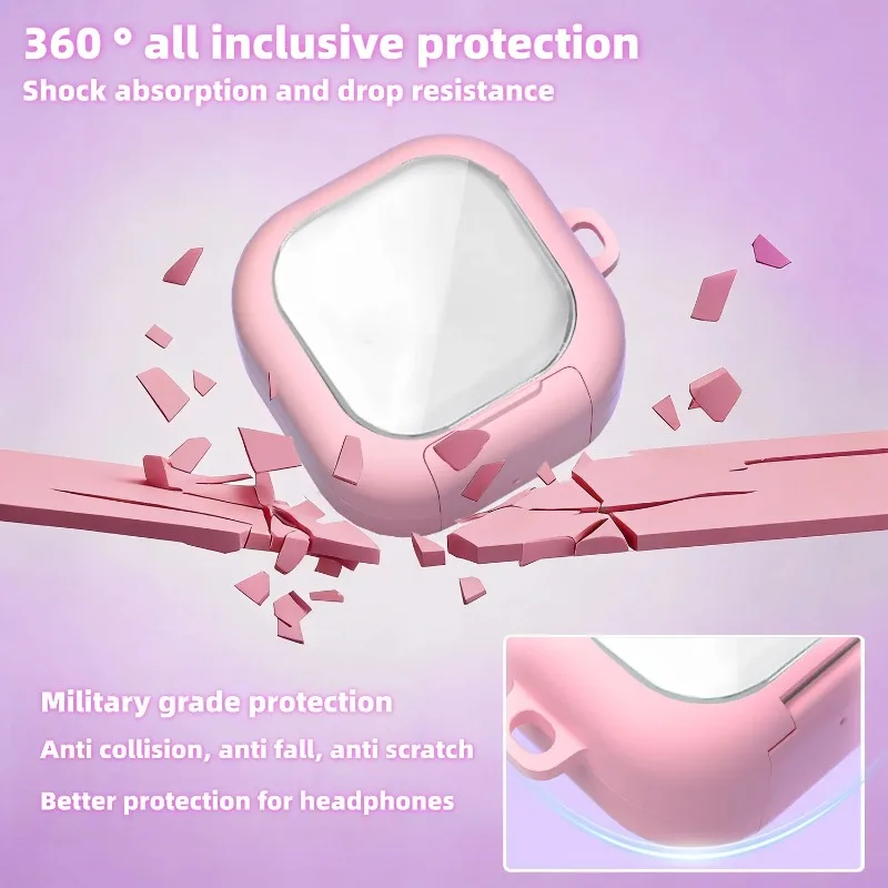 Shock-Resistant Protective Earbud Case with Secure Lock and Holder