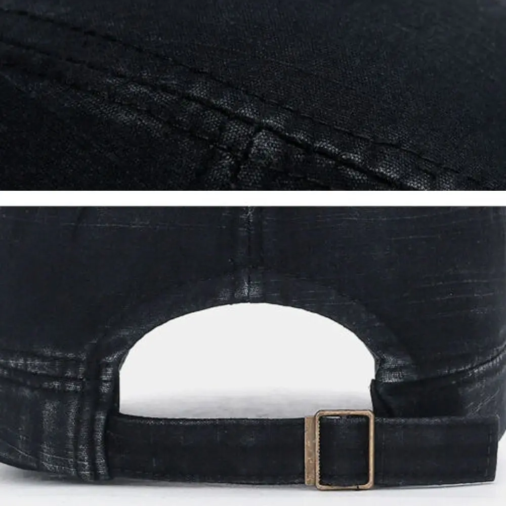 Breathable Flat Adjustable Cap Men Denim Baseball Cap Cotton Cadet Hat