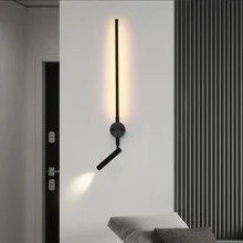  Modern LED Wall Lamp with switch Bedroom Stairs Hallways Dining Living Room Nordic Art Background Decor Black Lights Bathroom 