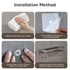 30/40/50CM Punch-Free Bathroom Shelf Shampoo Rack Aluminum Shower Organiser Without Drilling Toilet Shelf Bathroom Accessories 6