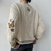 Spring Fearless Inpsired Butterfly Embroidery Folklore Cardigan Women  Kawaii Sweater Outsuit  Loose Fit Knitted Cardigan Female 2