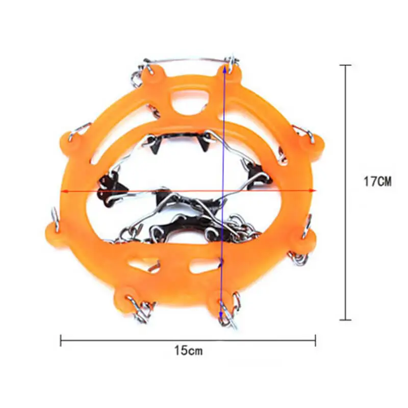 Portable Manganese Steel Crampons Snow Non Slip Climbing Shoe Cover Crampons Cleats Ice Gripper For Spikes Hiking Winter Mangane