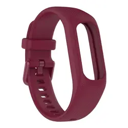 Silicone Sports Strap Replacement for Smart Bands - Durable Handmade Watch Accessory (Wine red-)