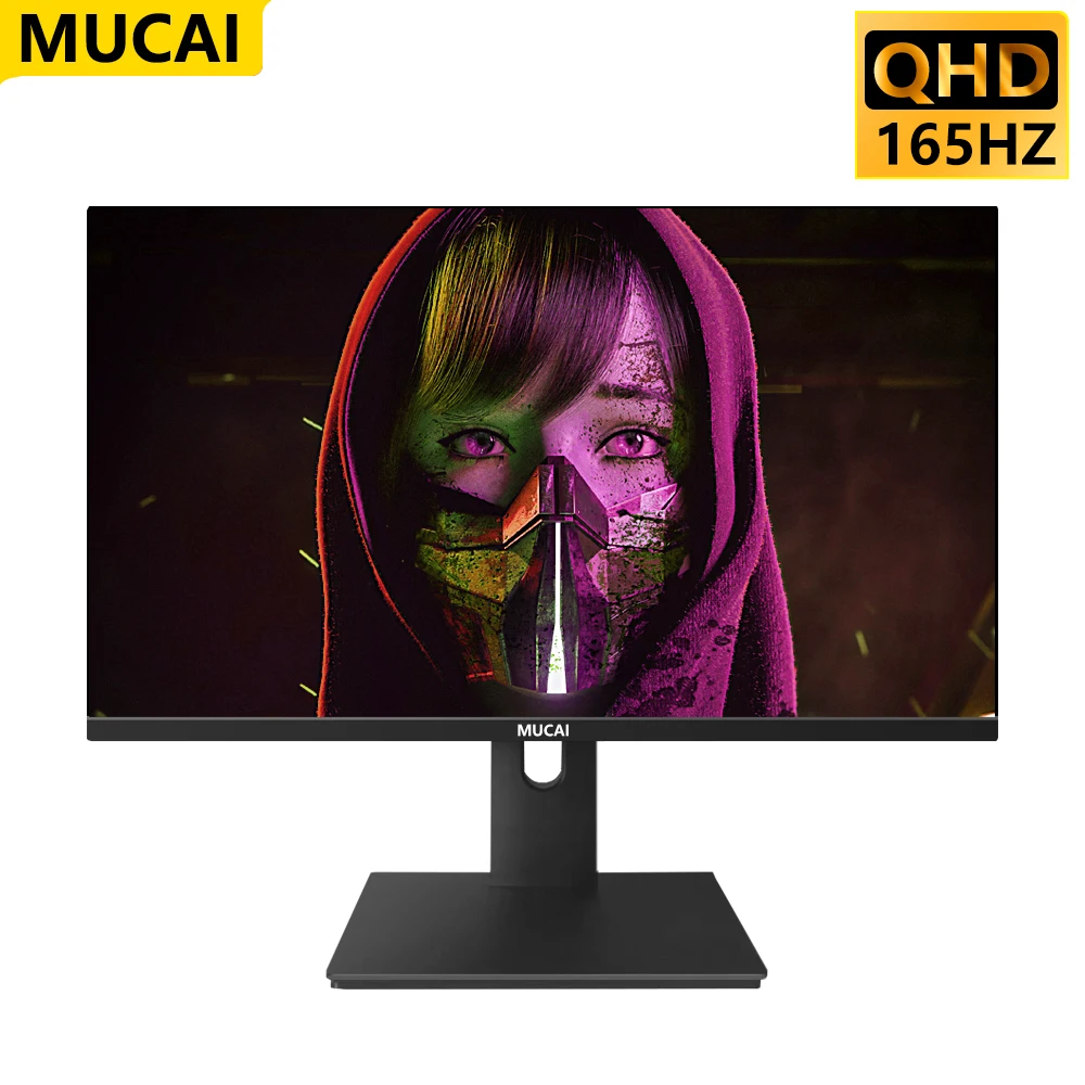 

24-дюймовый монитор MUCAI 2K165Hz PC IPS QHD 144Hz, настольный игровой компьютер, экран, ЖК-дисплей, плоская панель, Совместимость с HDMI/DP/2560*1440