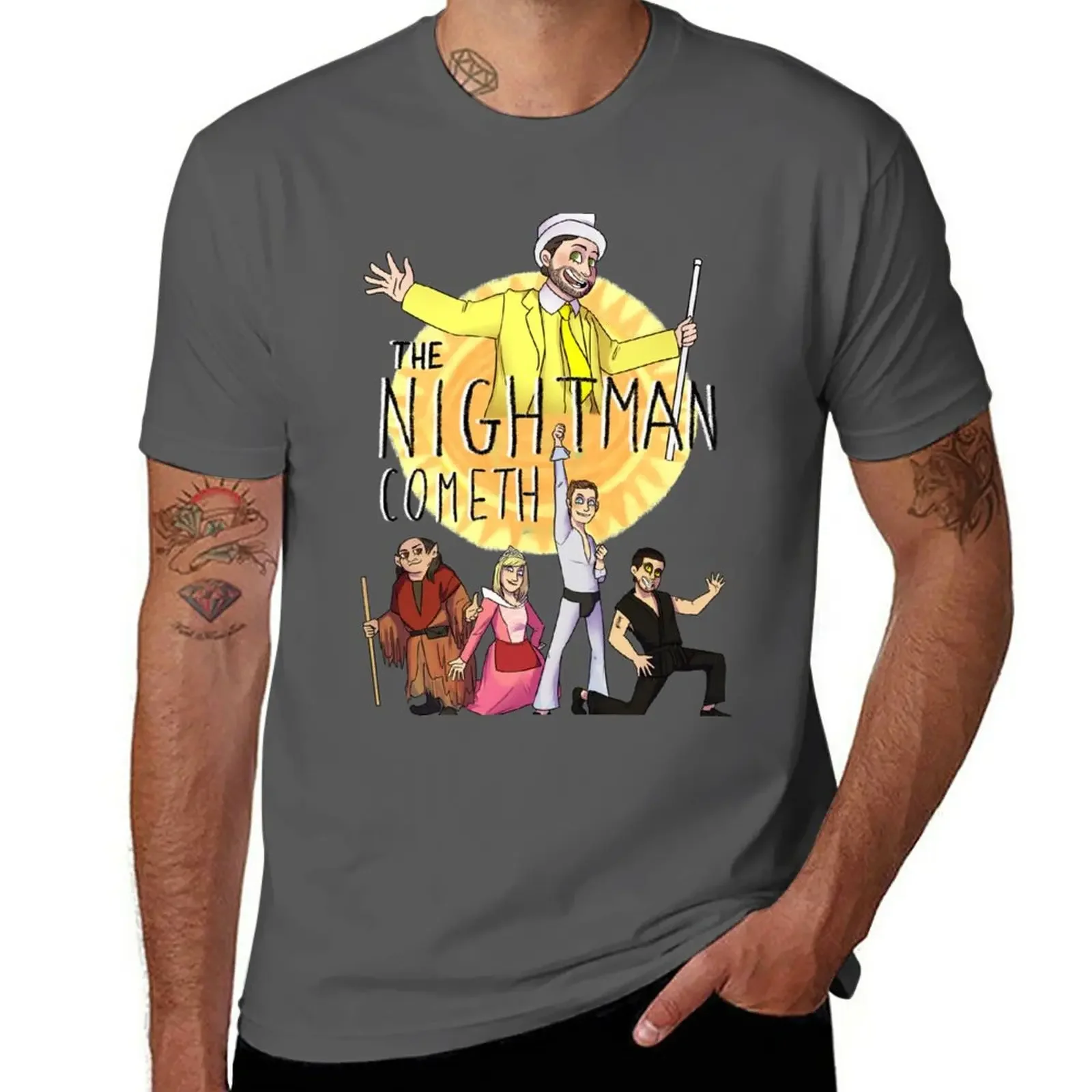 

Night Man Cometh T-Shirt oversized funnys cute tops mens t shirts casual stylish