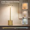 Simple LED Rechargeable Touch Metal Table Lamp Three Colors Bedside Creative Ambient Light Bar Outdoor Decoration Night Light 2