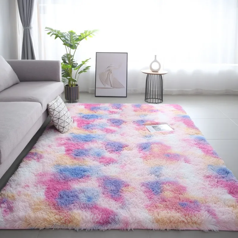 VIKAMA Tie-Dye Plush Carpet Living Room Decoration Soft Fluffy Home Mat Children's Room Baby Crawling Non-Slip Blanket product image 22