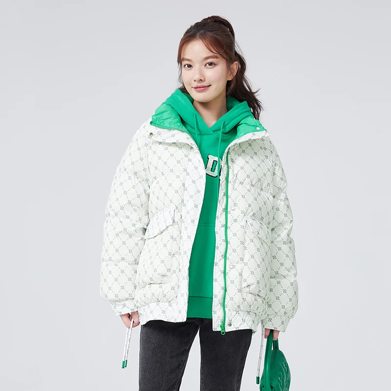 Semir Down Jacket Women with Presbyopia All Over Print Oversize Stand Collar Fashionable Winter Raglan Sleeves Warm Trendy Cool 4