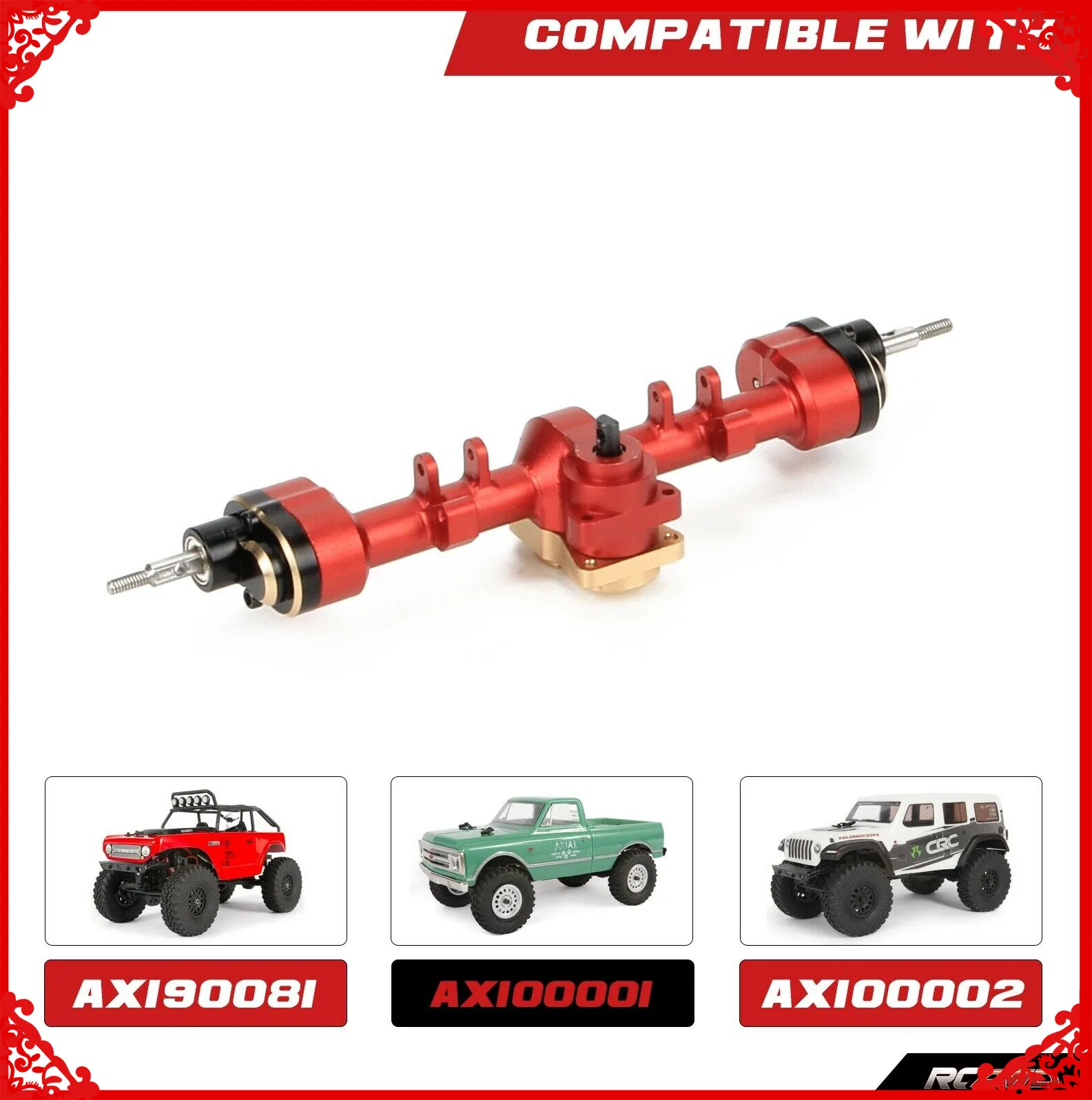 

RCAWD Rear Portal Axle Housing & Steel Gears For Axial 1-24 SCX24 Crawlers upgraded part