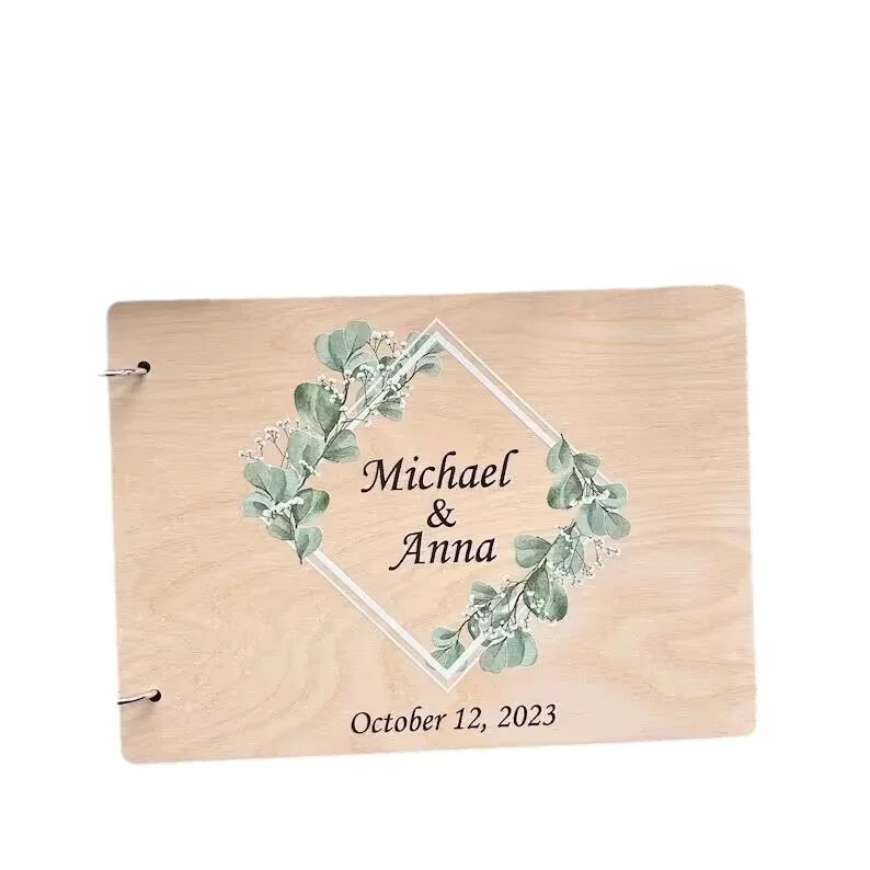 Personalised Wedding White Guest Book Elegant Mr And Mrs Message Book Couples Keepsake Sign-in Wedding Decoration