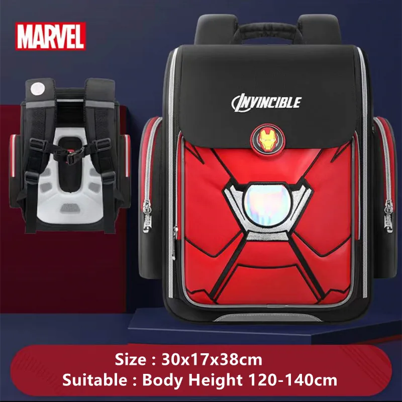 2022 Disney New School Bags For Boys Spider Man Primary Student Shoulder Orthopedic Backpack Large Capacity Grade 1-5 Mochila