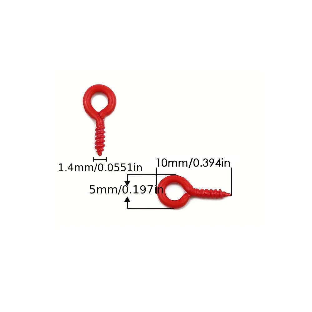 보석 제작용 미니 금속 페그용 소형 나사 아이 핀, 다채로운 아이 핀 후크, 금속 나사 아이 핀, 4*8mm, 5*10mm, 500 개