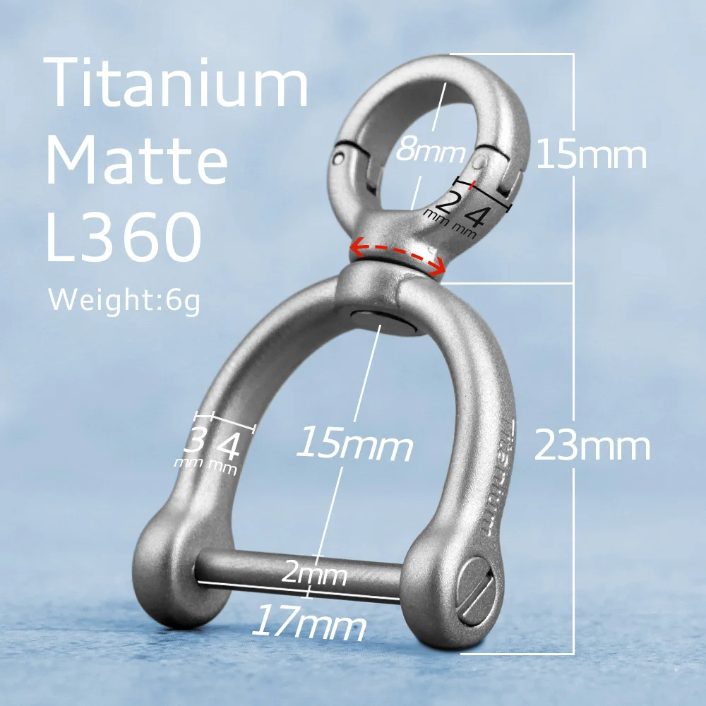 Luxury Titanium Horseshoe Buckle Keychain - Lightweight Baked Color Key Ring Holder, Premium Gift