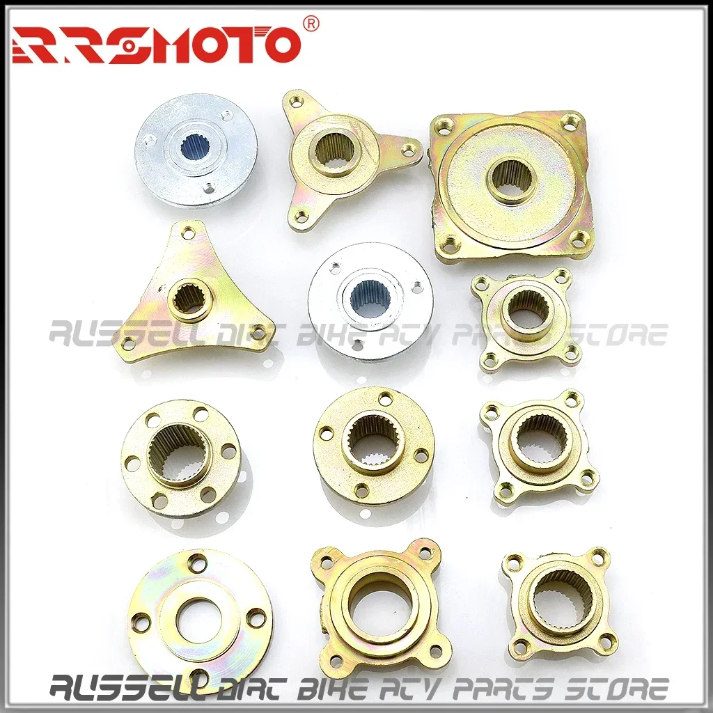 23T 24T 17T Hub Spline 4 Stud 3 hole Axle Mounting brackets Wheel Hub Fits 50cc- 125cc 150cc 250cc Quad Dirt Bike ATV Buggy