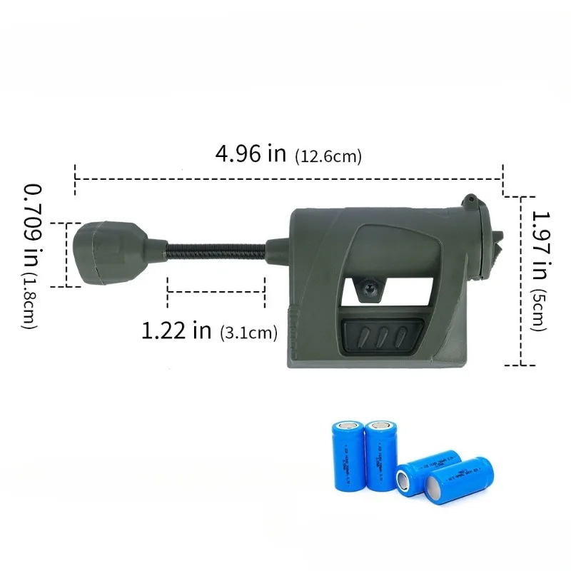 3-Speed Light Tactical Helmet Light | Energy-Saving Outdoor Lamp with Base, Durable Illumination Gear for Night Activities