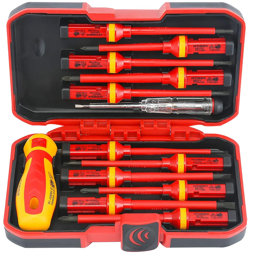 

1000V Insulated Electrician Screwdriver Set Professional Magnetic Phillips Slotted Torx Screwdriver Bits Repair Hand Tool Kit