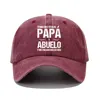 PAPA ABUELO Spanish Printed Cotton Baseball Cap Fashion Vintage Washed Distressed Dad Hat Outdoor Adjustable Sports Caps Hats 6