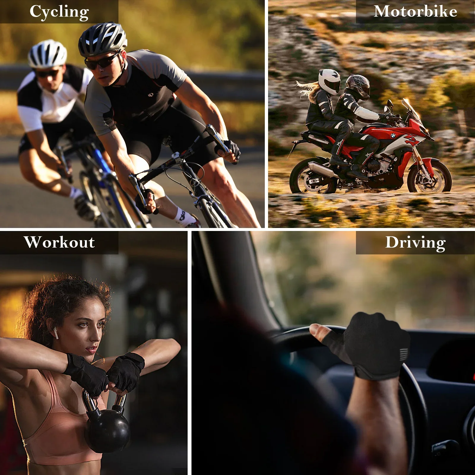 YKYWBIKE Cycling Gloves MTB Bike Gloves Sports Half Finger Sports Riding Goves Men Breathable Shockproof Bicycle Gloves 304 6