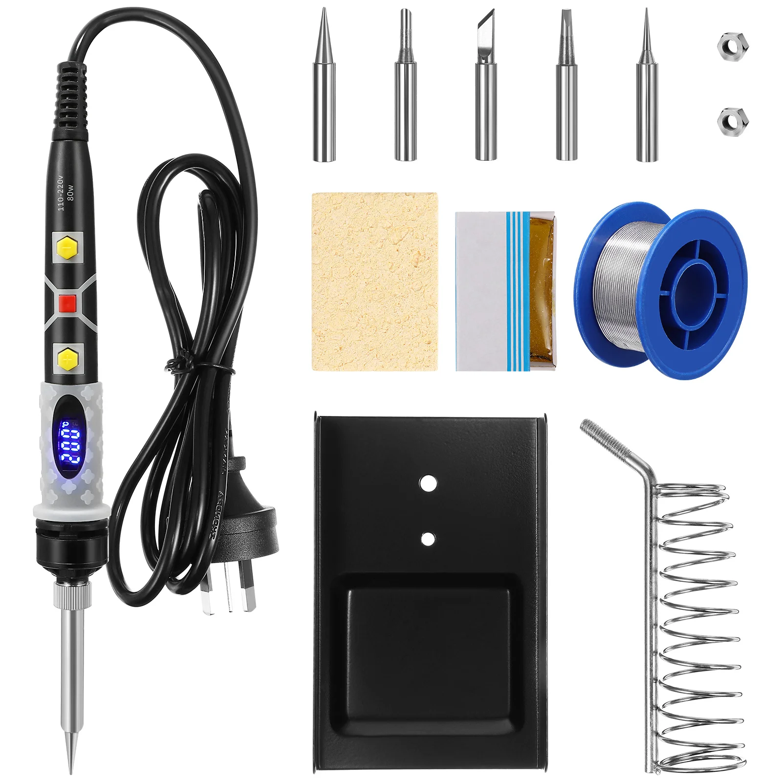 

10 Pcs/Set Soldering Iron Tools Digital Kit Welding Electric Number Adjustable Repairs Abs