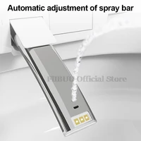 ฝาครอบที่นั่งชักโครกโถชําระล้างอัจฉริยะพร้อมรีโมทไร้สายหลายโหมดสเปรย์ที่นั่งอุ่นน้ําอุ่นเครื่องเป่าลมฝาห้องน้ํายาว 6