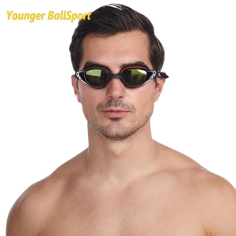 Myopia swimming goggles Professional Swimming Goggles Swimming Glasses with Earplugs Nose Clip Electroplate Waterproof Silicone 4