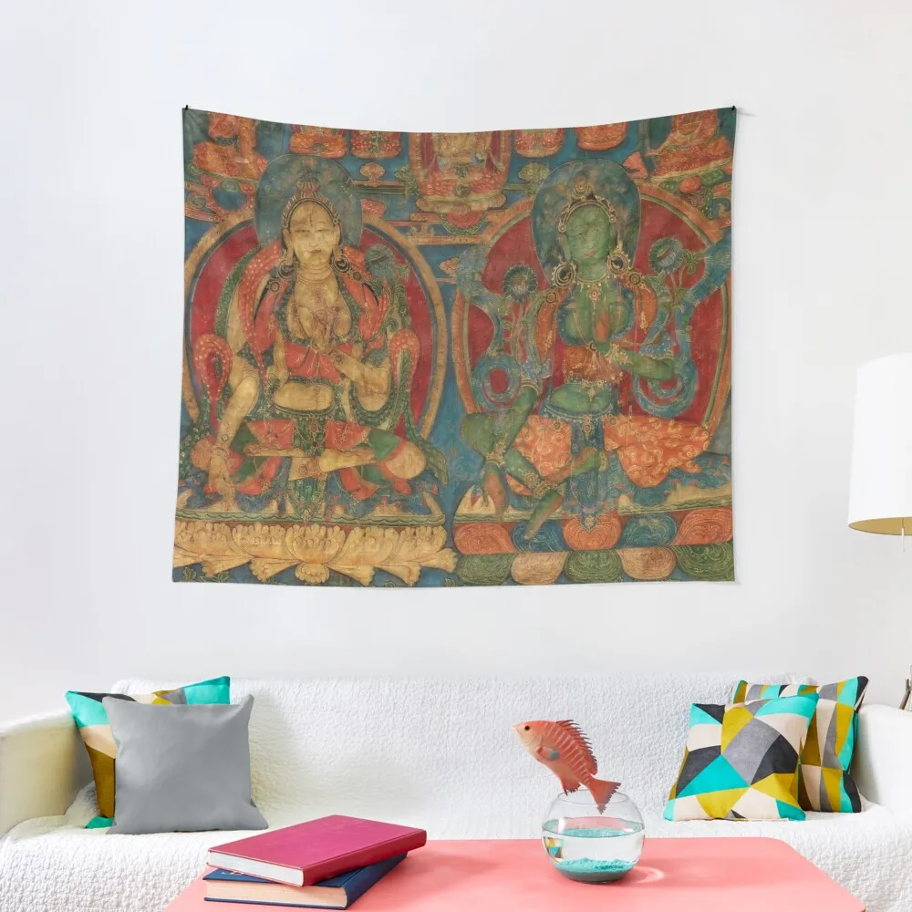 

The White Tara and The Green Tara Tapestry Tapestry Wall