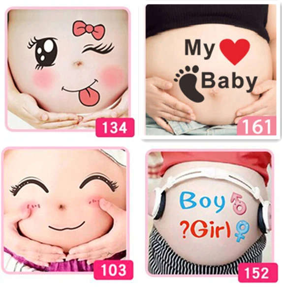 Autocollants autocollants pour bosse de ventre, Kit de photographie de femme  enceinte, pour femmes, moulage, pâte de maternité, portant mon empreinte -  AliExpress