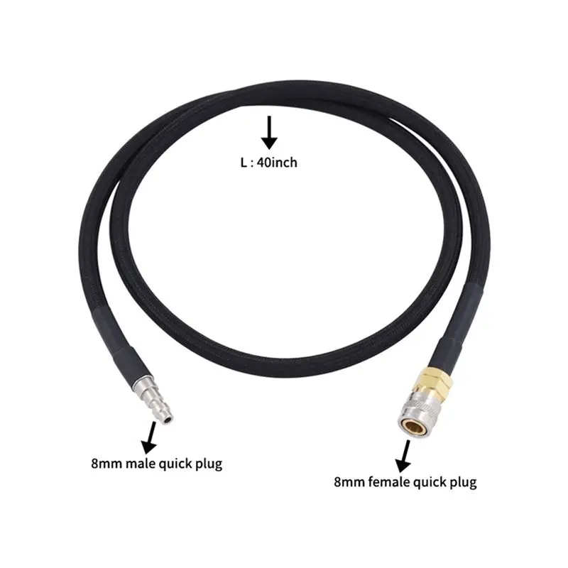 2X 에어소프트 HPA SLP FLEX 에어 호스 원격 라인(미국)포스터 QD 40인치 저압 MAX 300 PSI 포함