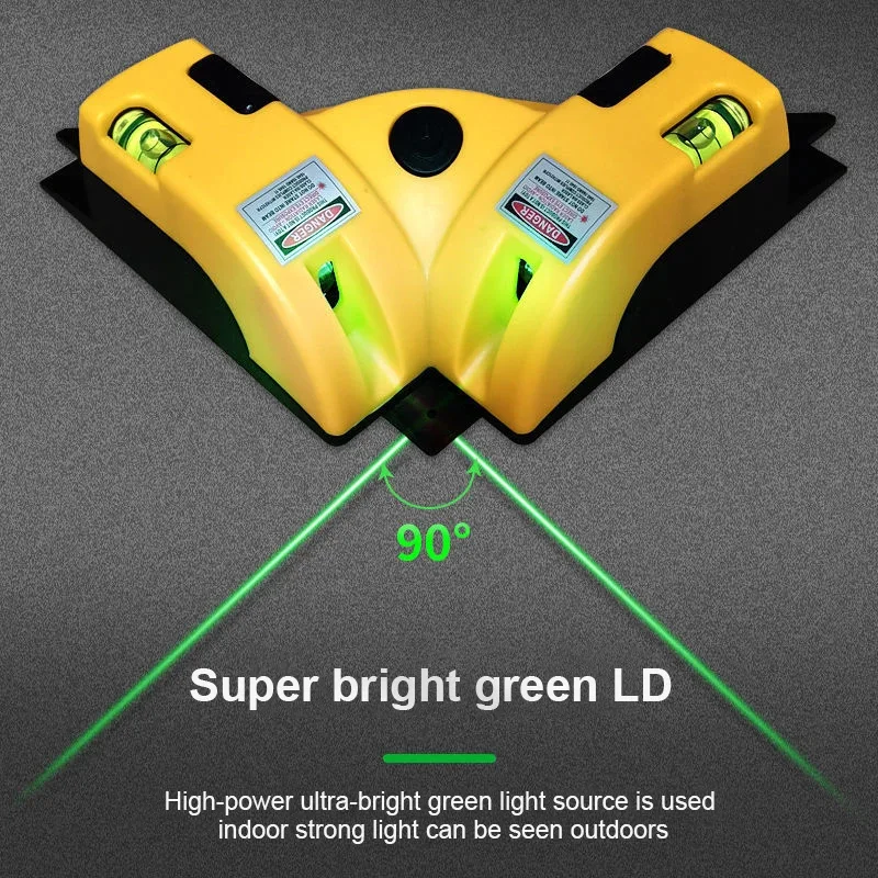 90 Degree Right Angle Square Laser Level Instrument Measurement Vertical Ground Job Tool Laser Construction Tools