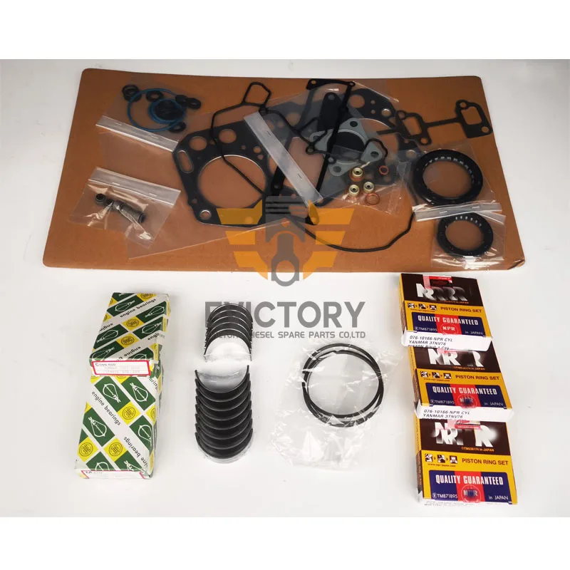 

Для Yanmar 3TNV76 поршневое кольцо + основной подшипник + подшипник con rod для caterpillar 301.4C