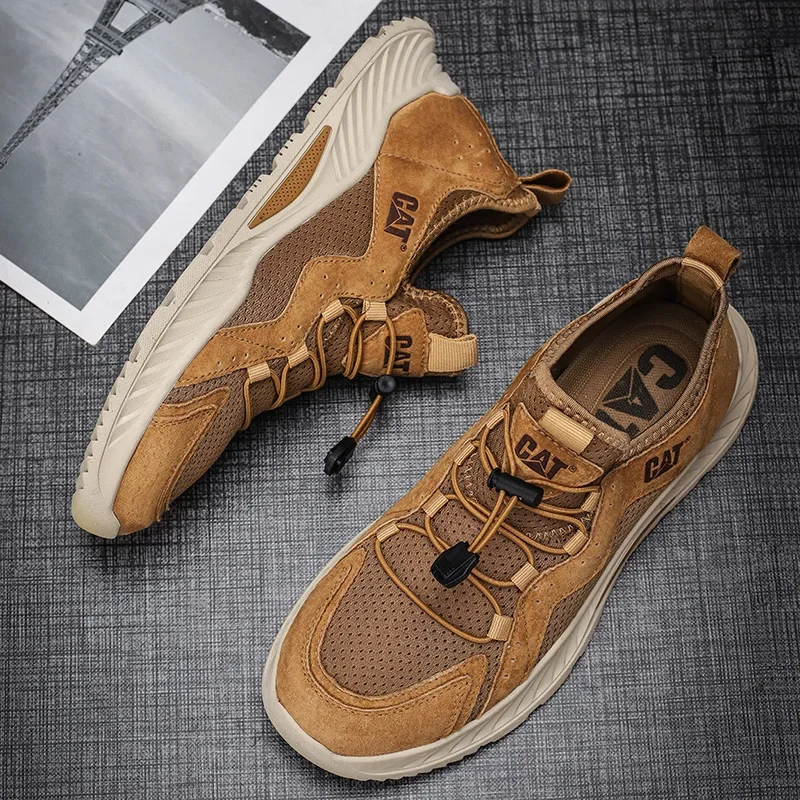 

Summer New Men's Casual Shoes Thick Sole Breathable Men's Fishing Camping Shoes Outdoor Mountaineering Shoes Free Delivery