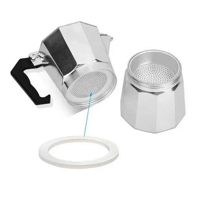 2PCS Silicone Moka Pot Seal Ring Stainless Steel Filter Coffee Pot Washer Gasket Ring Coffee Makers Accessories 3